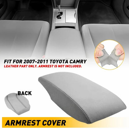 Armrest Cover for Center Console in Gray Leather - Toyota Camry 2007-2011