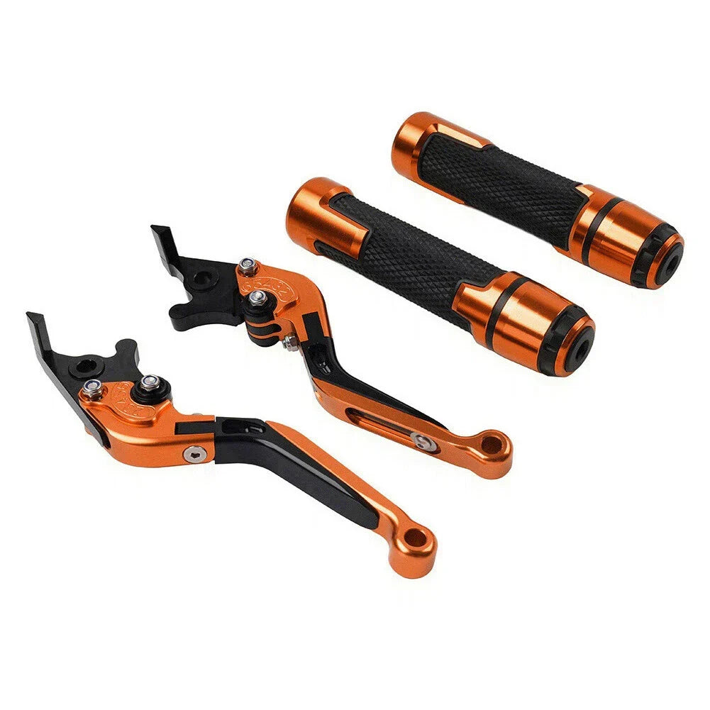 Brake Clutch Levers Grip Set - Orange Extendable for Speed Twin 2019-2023