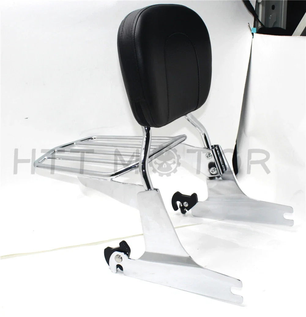 Detachable Sissybar Backrest & Luggage Rack for Harley FXSTS 2006-2017