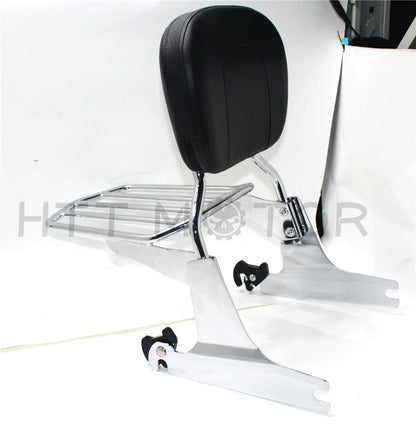 Detachable Sissybar Backrest & Luggage Rack for Harley FXSTS 2006-2017