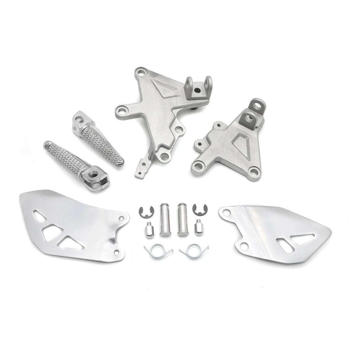 Silver Front Driver Footrest Pedals Bracket for Kawasaki Ninja ZX-10R (2011–2020)