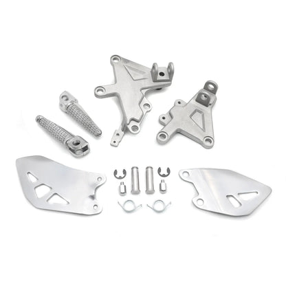 Silver Front Driver Footrest Pedals Bracket for Kawasaki Ninja ZX-10R (2011–2020)
