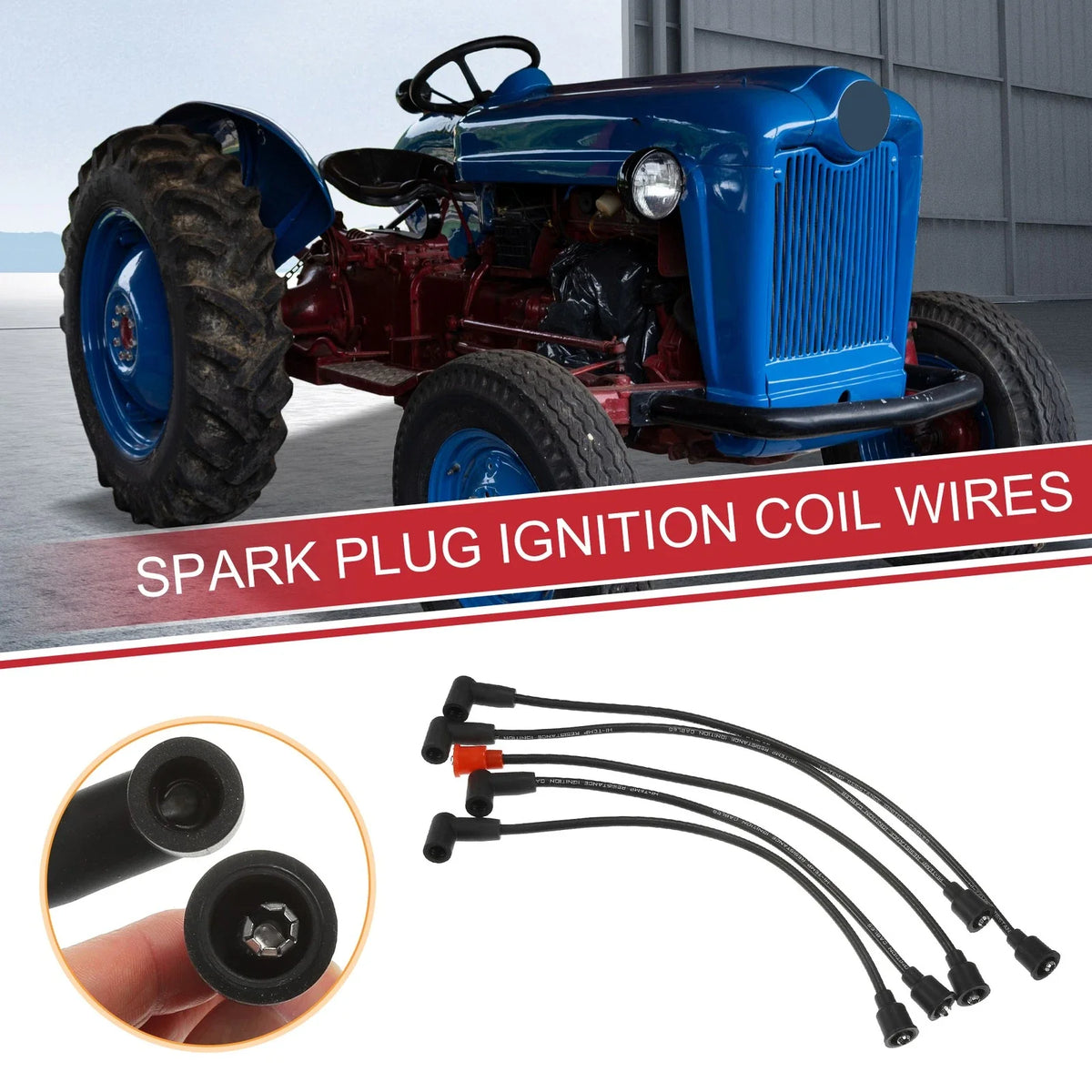5 Pcs Spark Plug Wire Ignition Coil Cable for Ford NAA 501 600 601 700