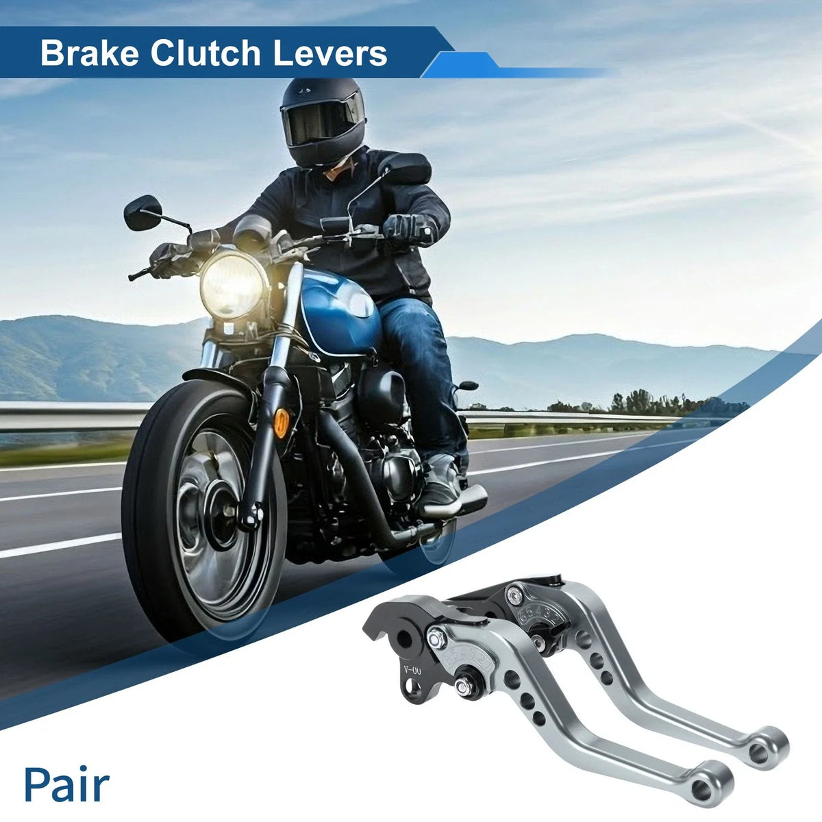 2X Long Brake Clutch Levers for Honda CBF1000 (2006–2010) Titanium Tone