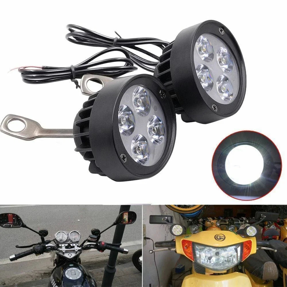 4 LED Motorcycle Mirror Mount Fog Spot Light for Honda