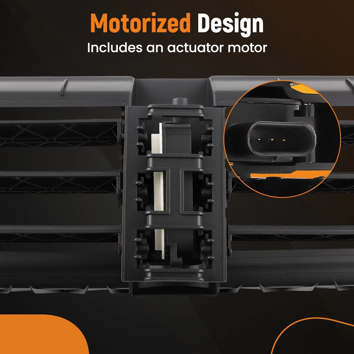 Front Grille Shutter Assembly with Motor for 2013-2016 Dodge Dart