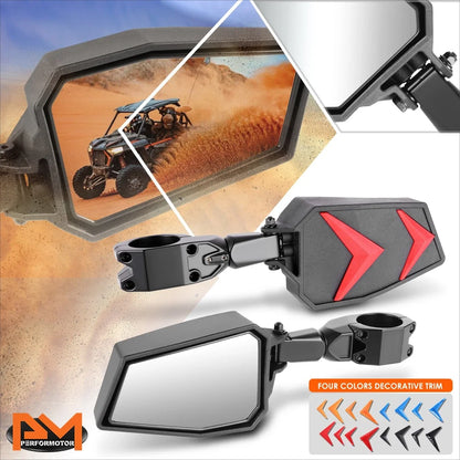 Side View Mirrors for UTVs with Roll Cage Clamp - Universal