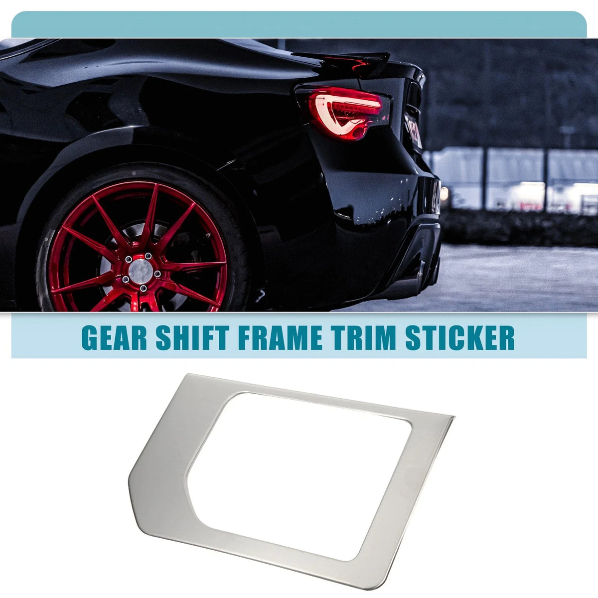 Gear Shift Frame Trim Sticker Panel Cover for Toyota Tundra (2014–2021) Silver Tone