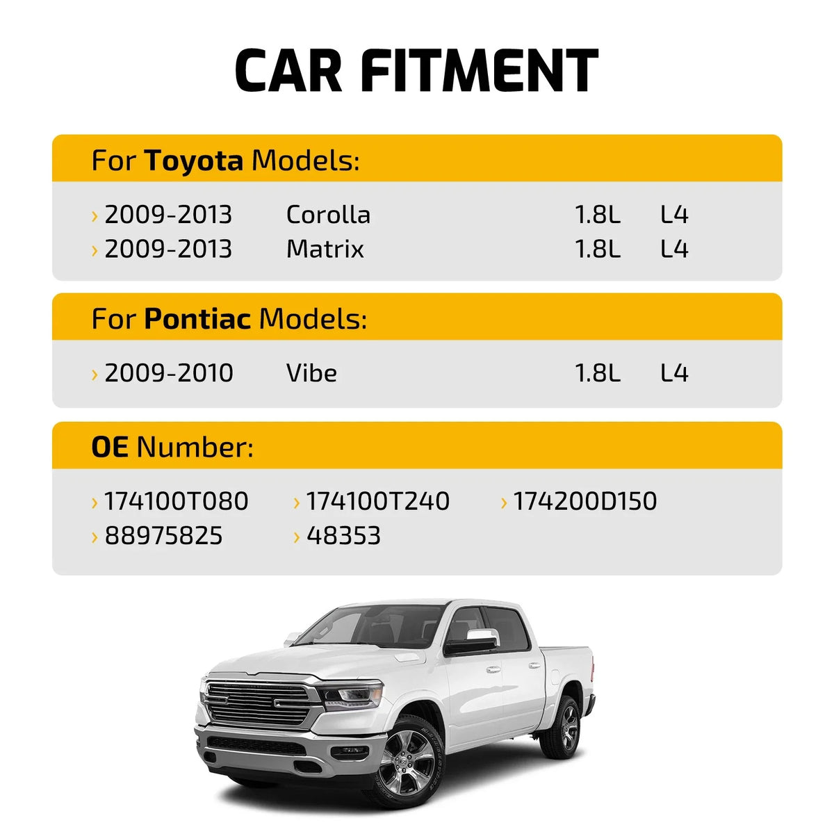 Front Catalytic Converter for Toyota Corolla, Pontiac Vibe (2009–2013)