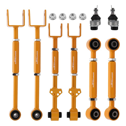 6x Adjustable Control Camber Arms Toe Kit w/ Ball Joints for Acura TSX (2009–2014)