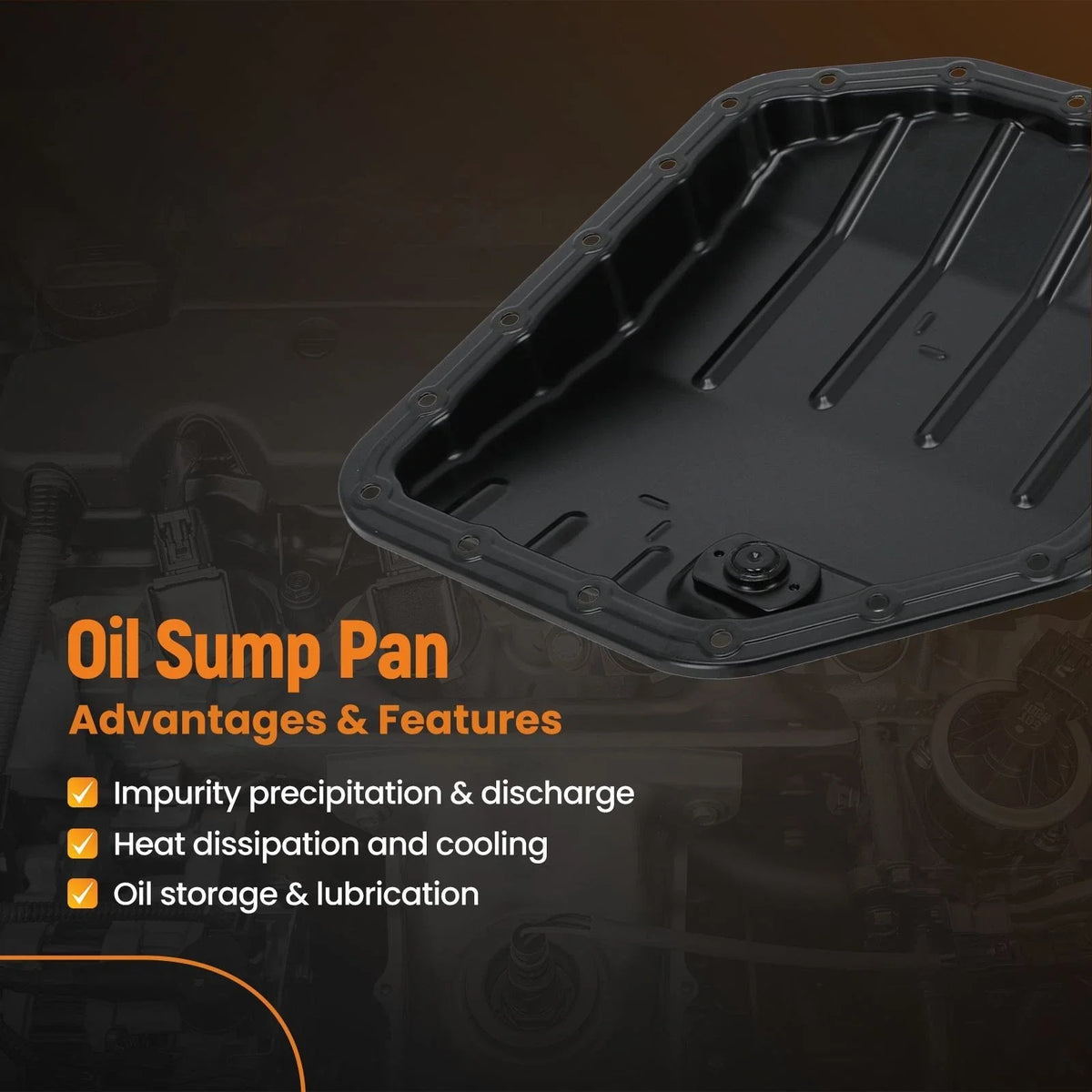 Transmission Oil Pan for Scion xD, Yaris 1.5L/1.8L (2006–2018) 3510652020 Steel