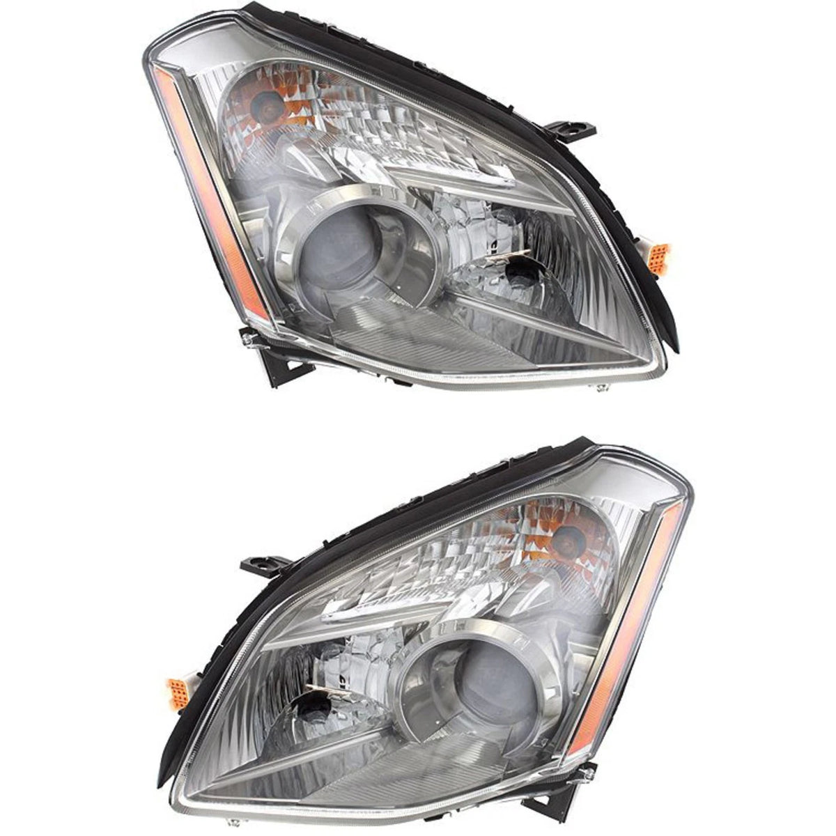 Headlight Assembly Set of 2 for Nissan Maxima (2007–2008) Composite with Bulb