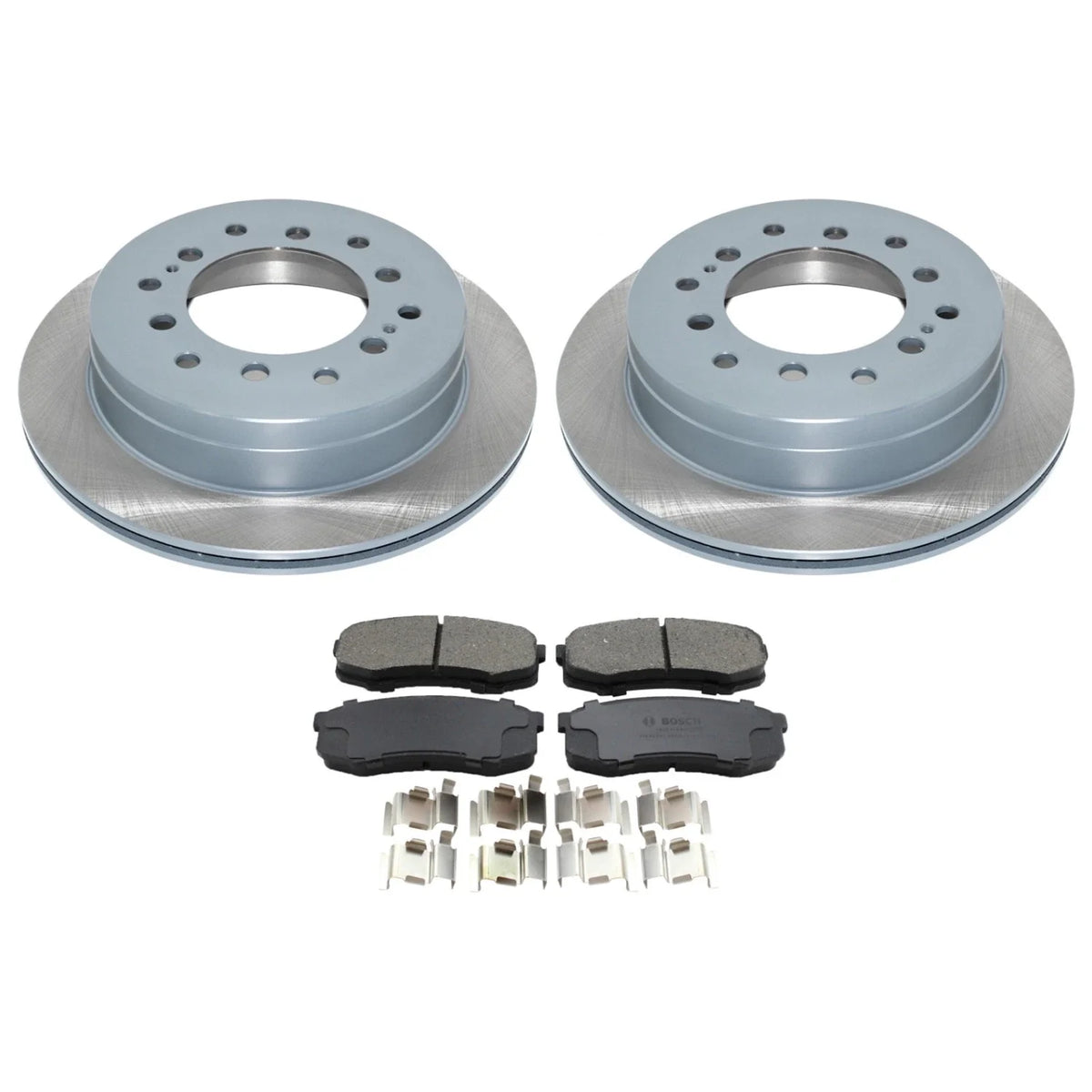 Bosch QuietCast Brake Pads with DuraGo Rear Rotors for FJ Cruiser 2007-2014