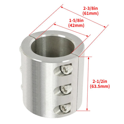 Set of 2 Roll Cage Mounts 1.625" OD Split Collar Tube Clamps