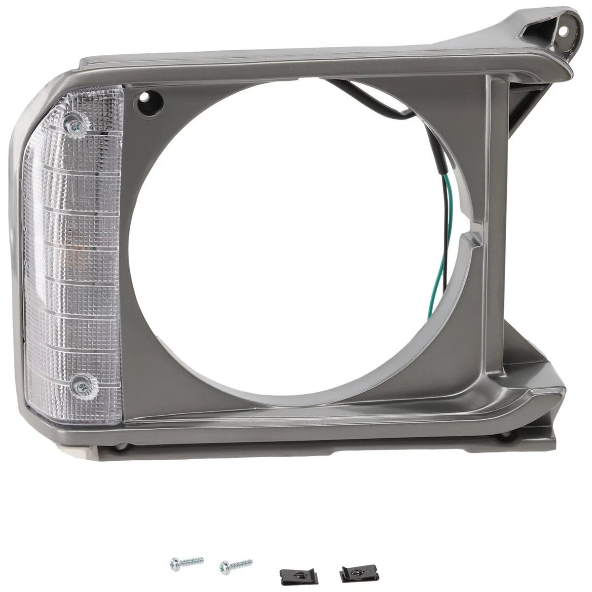 Headlight Bezel for Passenger Right Side Gray RH