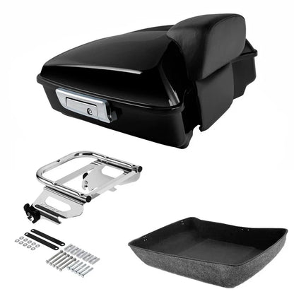 Backrest Solo Mount Rack Chopped for Harley Touring FLHT 1997-2008