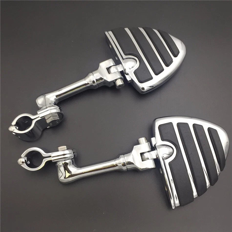 Chrome 1.5" Long Angle Adjustable Foot Peg for Triumph Rocket 3 (2004–2023)