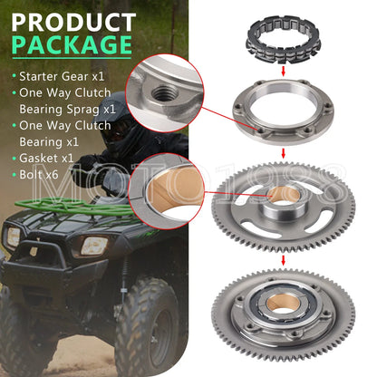 Starter Clutch Idler Gear Gasket for Kawasaki Prairie 650 KVF650 (2002–2003)