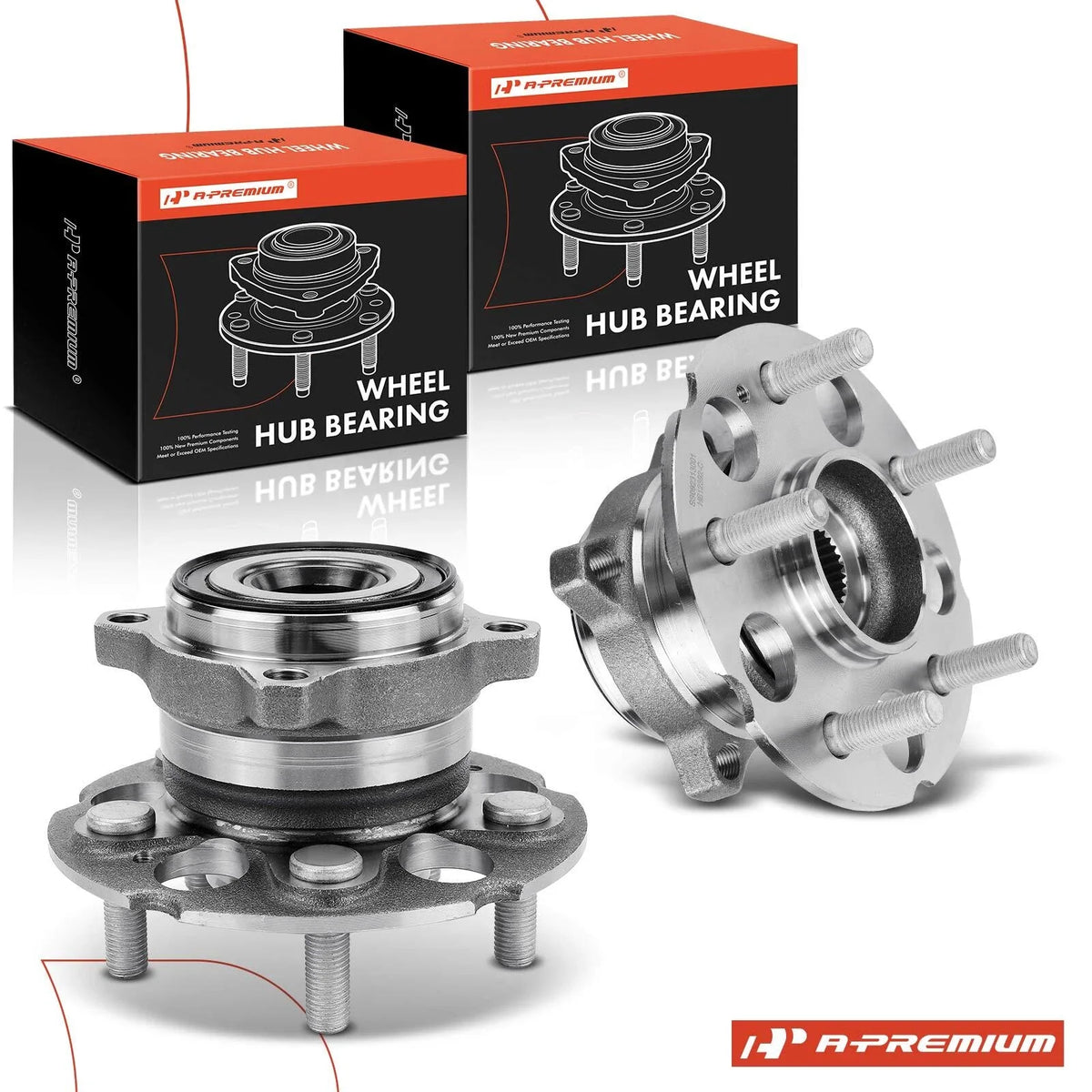 2X Rear Wheel Hub & Bearing Assembly for Honda Crosstour (2012–2015) AWD