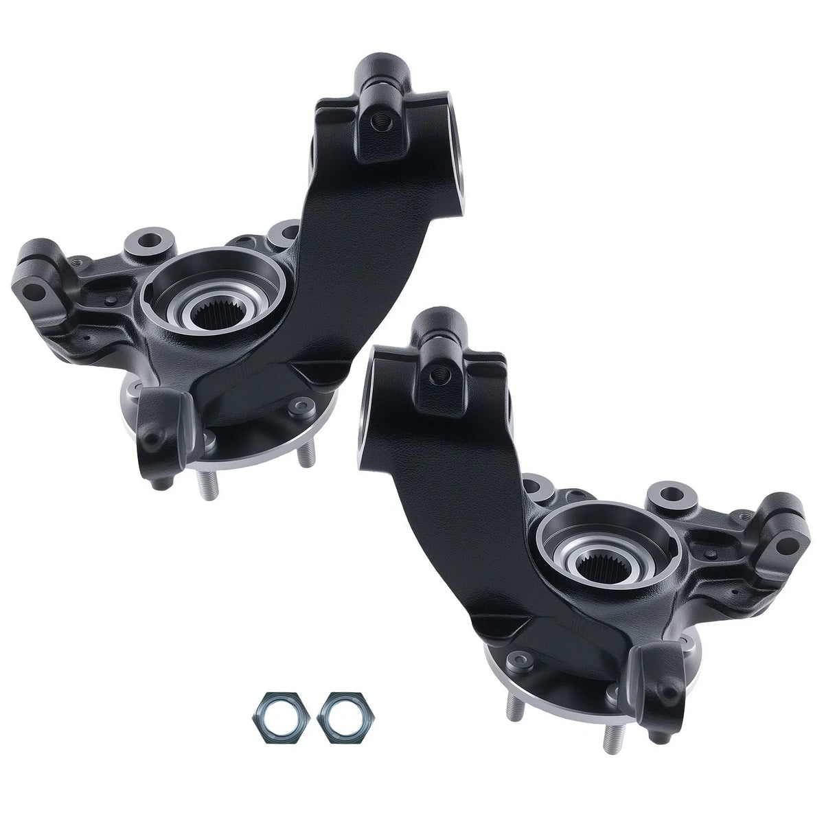 Steering Knuckle Front Wheel Hub Bearing Assembly 2PK for 2012–2018 Ford Focus
