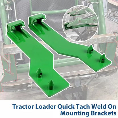 Pair of Mounting Brackets for John Deere Loader (Quick Tach)
