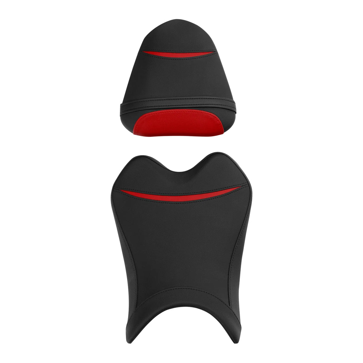 Driver & Passenger Seat Set - Black Red for Yamaha YZF R6 2008-2016
