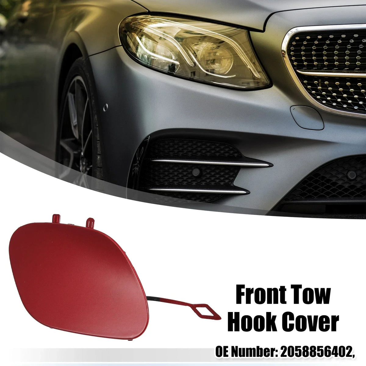 Front Bumper Tow Hook Eye Hole Cover - Mercedes-Benz C-Class W205 2015-2021
