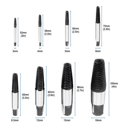Water Pipe Remover Screw Extractor Set - 8 Pcs