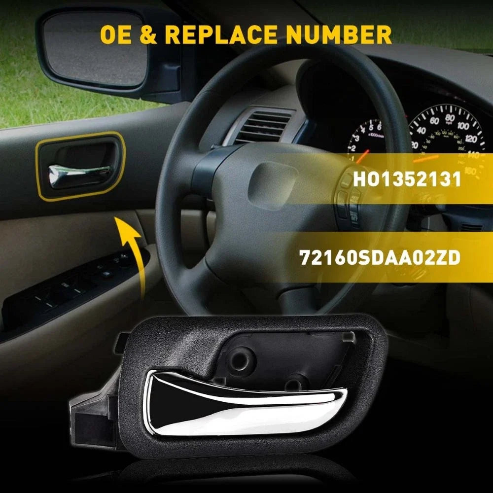 Front Inside Door Handle LH Black for Honda Accord (2003-2007) Driver Side
