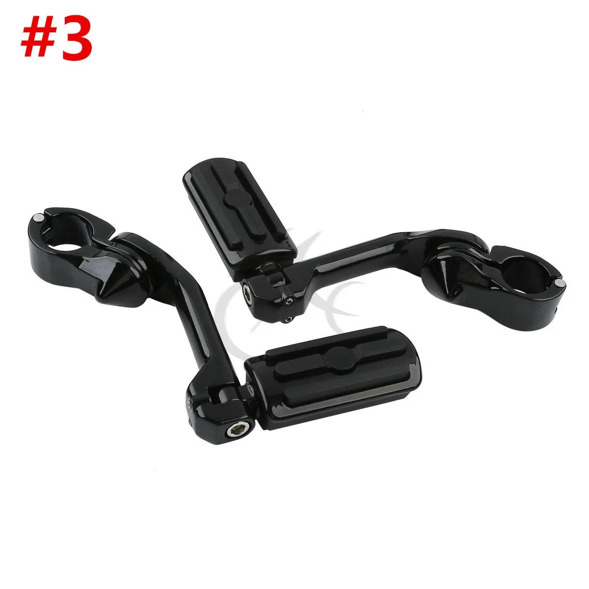 Foot Pegs for Harley Davidson 1.25" Long Angled Highway Engine Guards