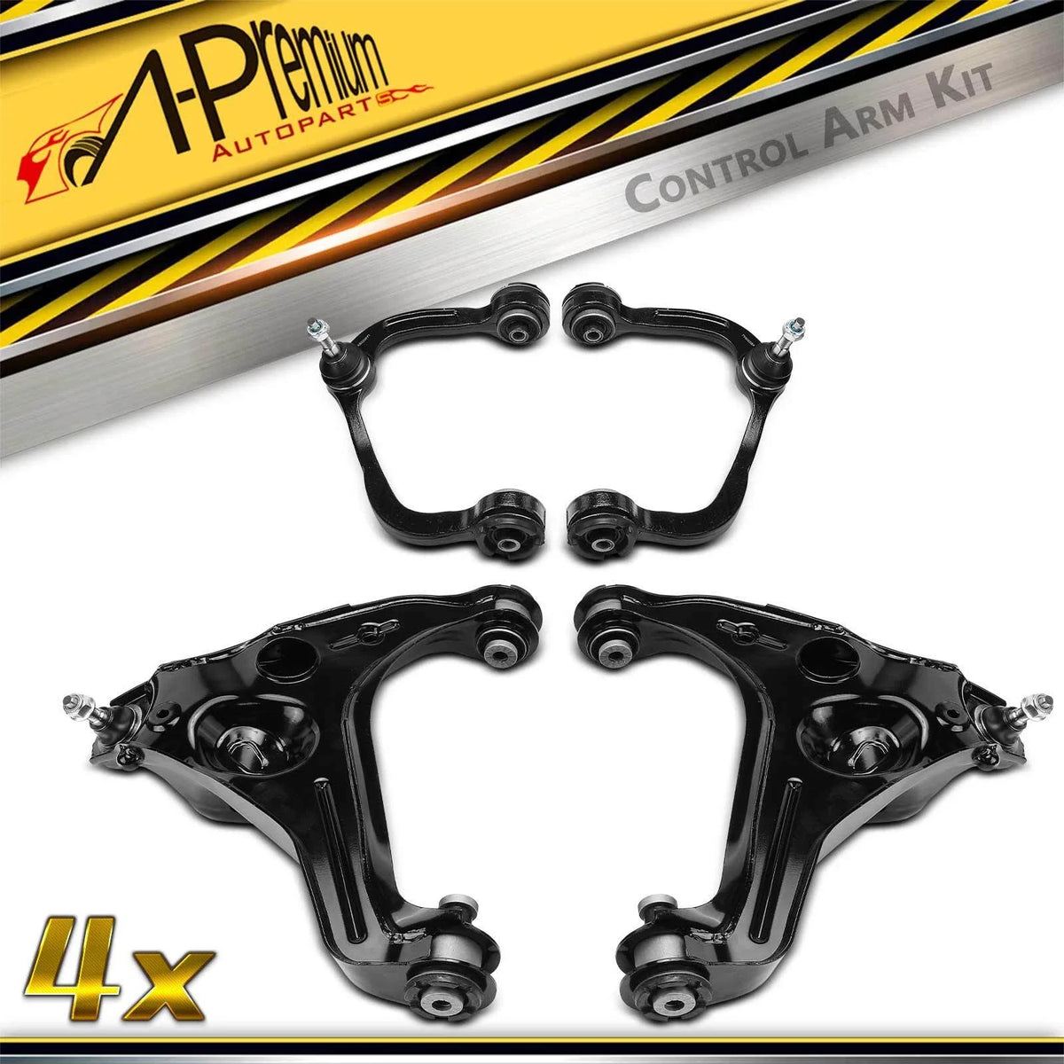Set of 4 Front Lower & Upper Control Arms for Ford F-150 (2009–2013)