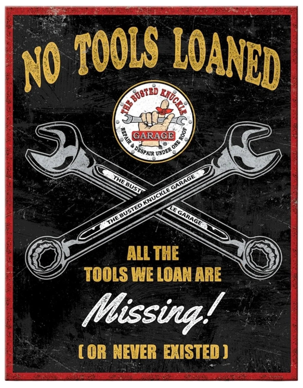 No Tool Loans Tin Metal Sign for Man Cave Garage Decor (#2945)
