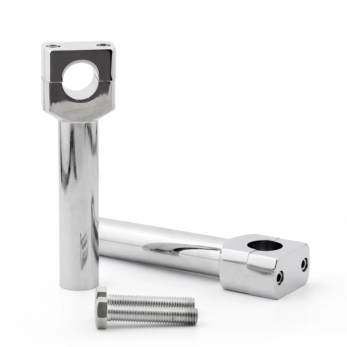 Set of 2 Chrome 6" Motorcycle Handlebar Risers for 1" Bar UK T9