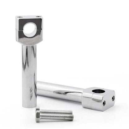 Set of 2 Chrome 6" Motorcycle Handlebar Risers for 1" Bar UK T9