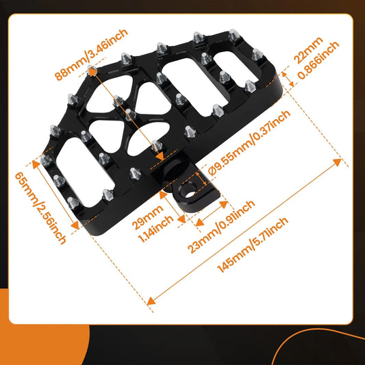Wide MX Style Foot Pegs for Harley Dyna Breakout Electra Glide (2014–2023)