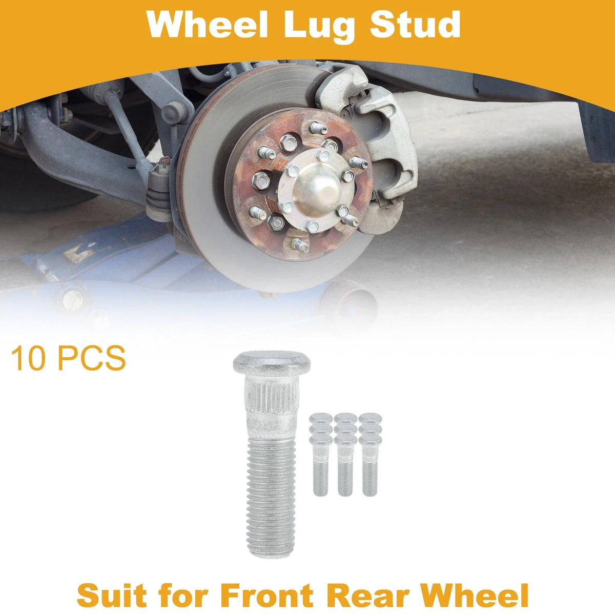 Set of 10 M12x1.5 Wheel Lug Studs for Mazda Mazda3 (2008–2012)