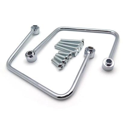 Chrome Throw-over Saddlebag Support Brackets for 2018-2021 Harley FLSL FXBB