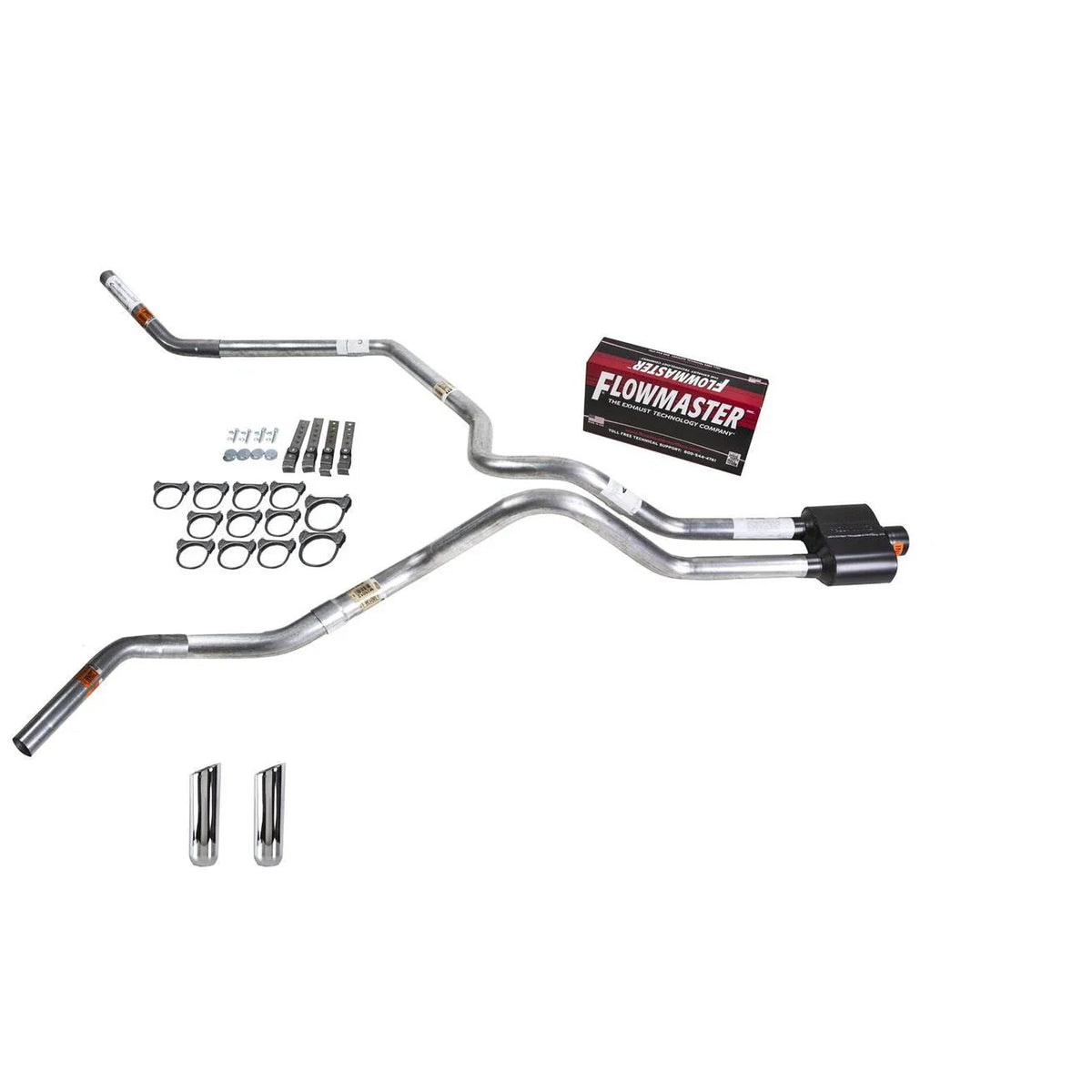 Dual Exhaust Pipe for Ram 1500 2007–2008 (2.5" Flowmaster Super 10)