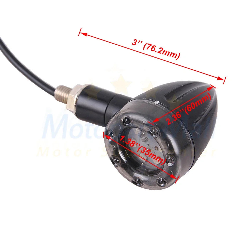 Set of 2 Motorcycle Turn Signal 12LED Bullet Indicators