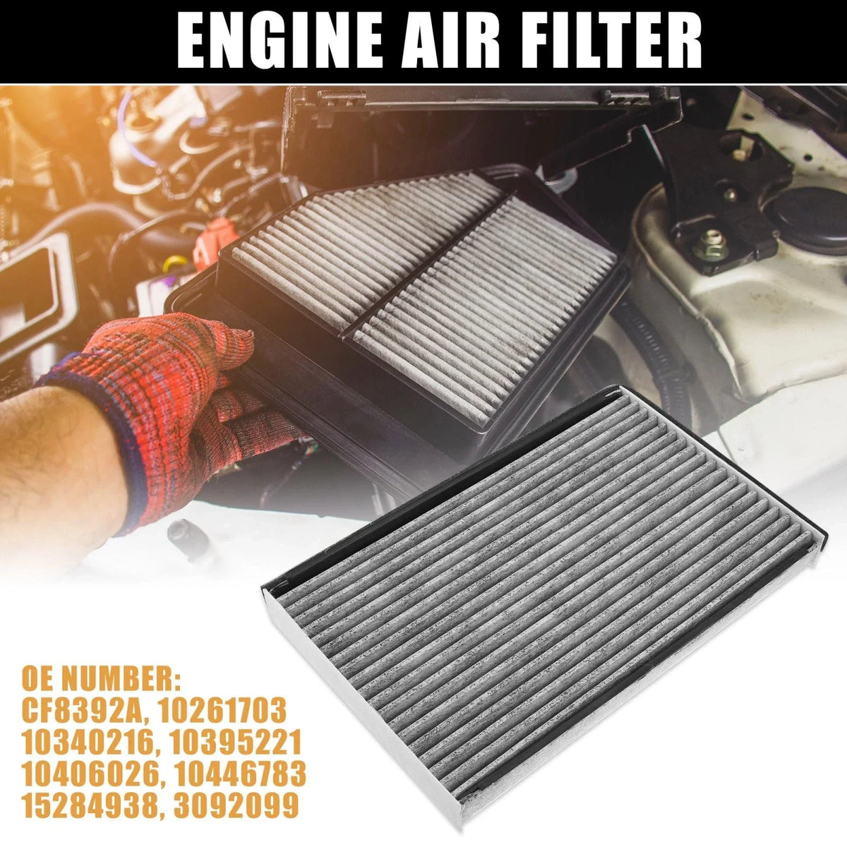 Car Engine Air Filter CF8392A 10261703 for Chevy Monte Carlo Regal (1997–2007)