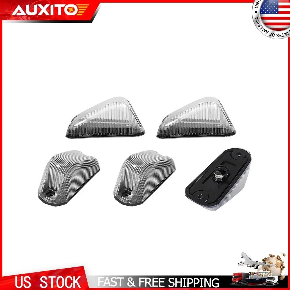 5Pcs Clear Yellow LED Cab Roof Marker Lights for Dodge RAM ProMaster (2014–2023)
