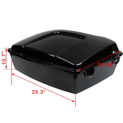 Black Chopped Trunk Top Rack for Harley Touring Electra Glide (1997–2013)