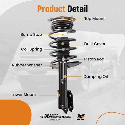 Set of 2 Front Shock Struts Assembly for 2006-2016 Chevrolet Impala