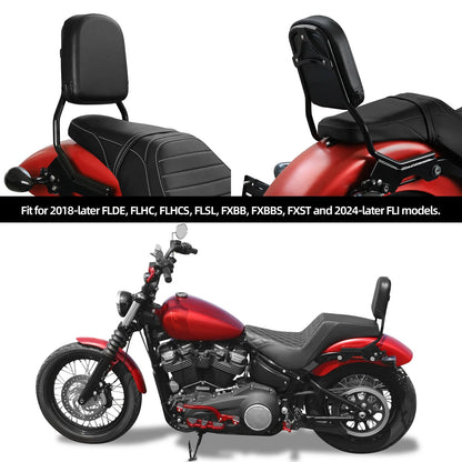 Sissy Bar Upright Backrest for Harley Softail FXBB FLSL FLHC 2018-2023