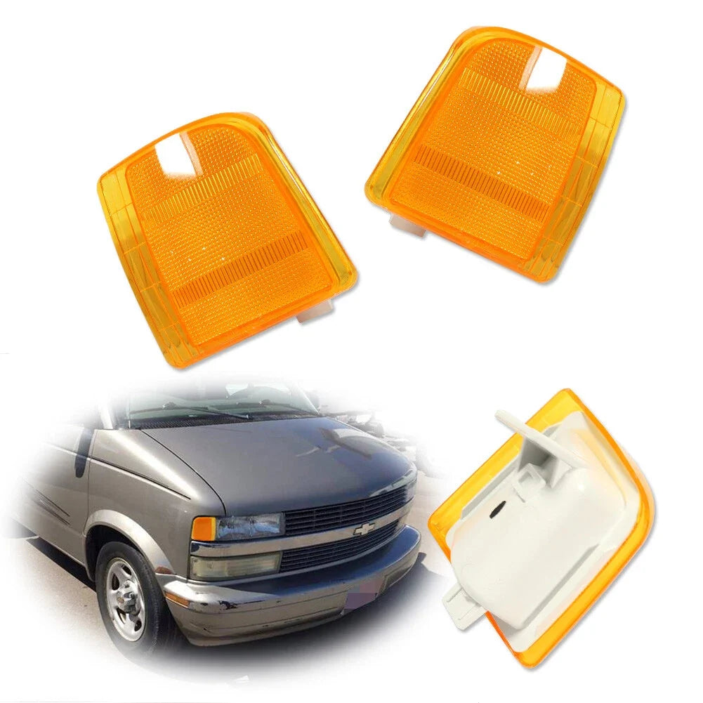 Amber Front Corner Parking Side Marker Lamps for Chevy Safari Van (1995–2005)