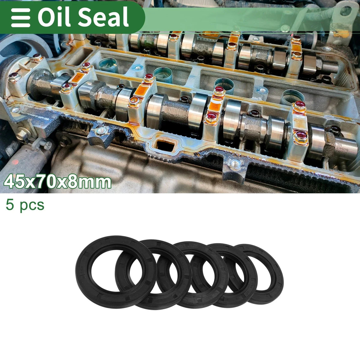 Oil Seal   - NBR Rubber 45x70x8mm High Pressure