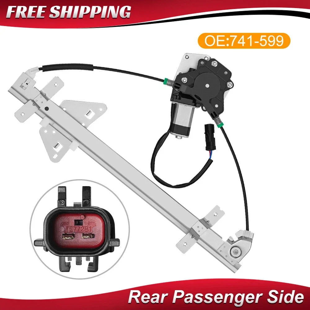 Rear Right Window Regulator with Motor for 1998-2004 Dakota Durango