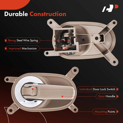 Beige Door Handle Front Right for Nissan Quest 2006–2009