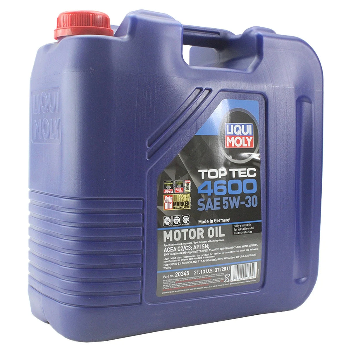 Liqui Moly 20345 Engine Motor Oil Top Tec 4600 5W-30 (20 L)