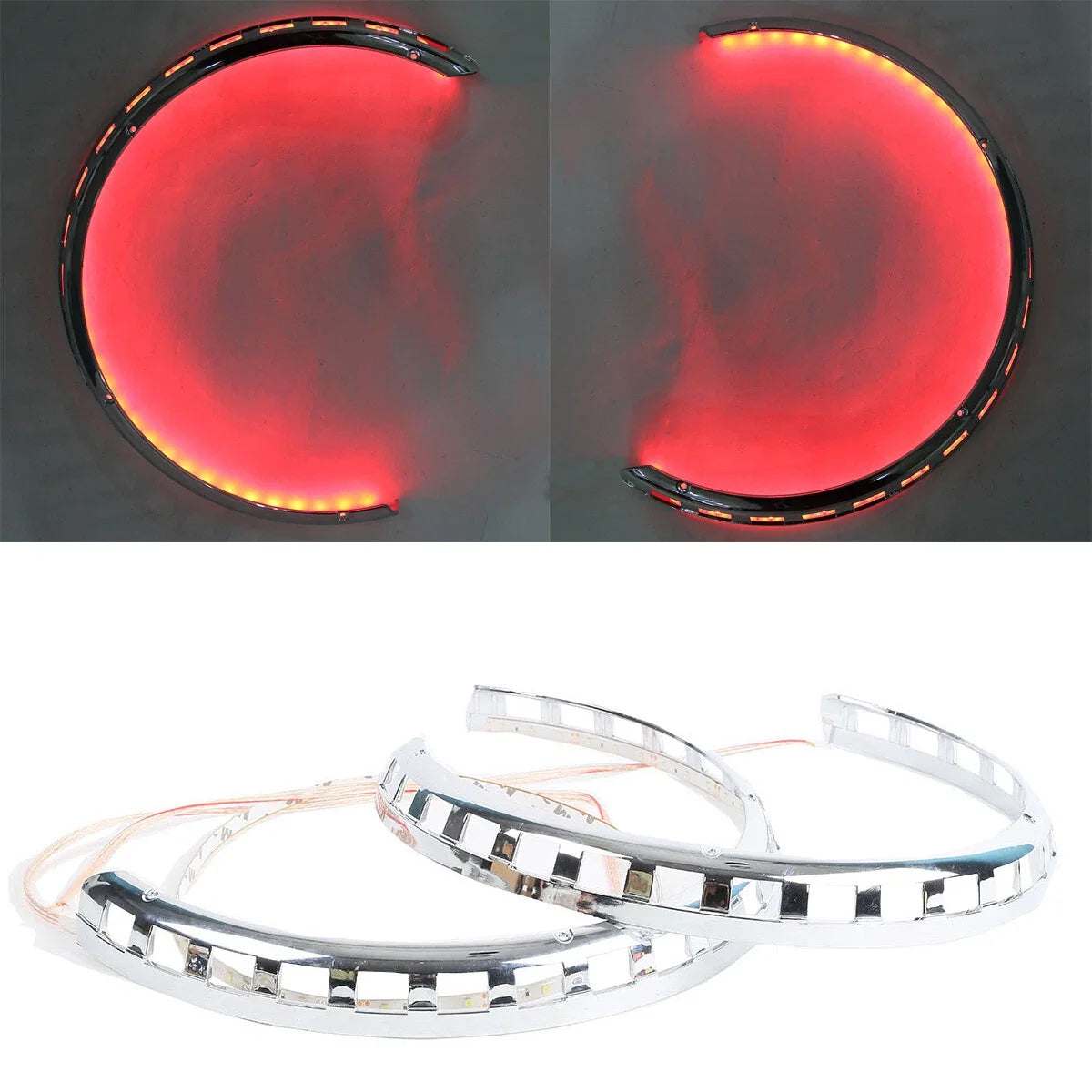 Brake Rotor Covers in Ring of Fire Red for Honda Goldwing GL1800 2001-2017